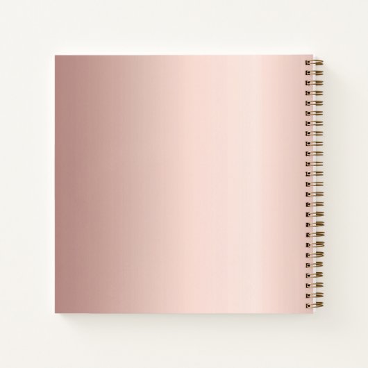 Gastboek Verjaardag roos gouden foto diamanten Notitieboek (Achterkant)