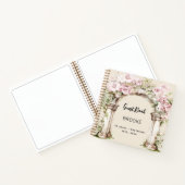 Gastboek verjaardag roze bloemen boog notitieboek (Binnen)