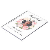 Gastboek verjaardag witte foto bloemen budget notitieboek (Linkerzijde)