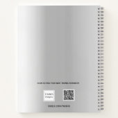 Gastboek verjaardag zilveren foto notitieboek (Achterkant)