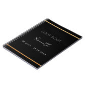 Gastboek verjaardag zwart goud minimalistisch budg notitieboek (Linkerzijde)