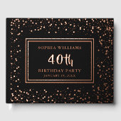 Gastboek Verjaardagsfeest Folie Bling Foto & Quote Gastenboek (Voorkant)