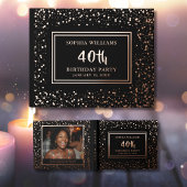 Gastboek Verjaardagsfeest Folie Bling Foto & Quote Gastenboek