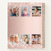 Gastboek verjaardagsfoto collage roos goud notitieboek (Achterkant)