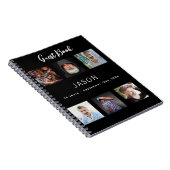 Gastboek verjaardagsfoto collage zwart budget notitieboek (Rechterzijde)