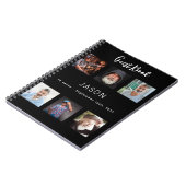Gastboek verjaardagsfoto collage zwart budget notitieboek (Linkerzijde)