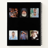 Gastboek verjaardagsfoto collage zwart notitieboek (Achterkant)