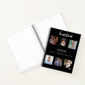 Gastboek verjaardagsfoto collage zwart notitieboek (Binnen)