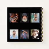 Gastboek verjaardagsfoto collage zwart notitieboek (Achterkant)