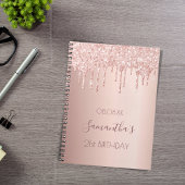 Gastboek verjaart roos goudglitterdruppels notitieboek