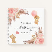 Gastboek voor het christenen van pampas gras roos  notitieboek (Voorkant)