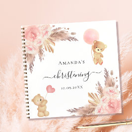 Gastboek voor het christenen van pampas gras roos  notitieboek