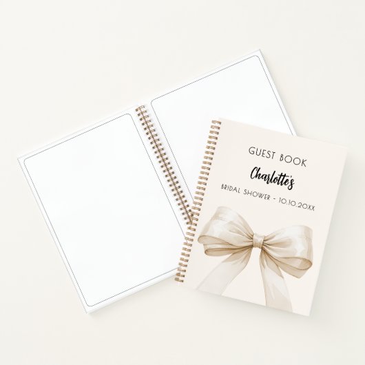 Gastboek Vrijgezellenfeest boog crème beige Notitieboek (Binnen)