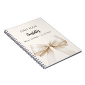 Gastboek Vrijgezellenfeest boog crème beige Notitieboek (Rechterzijde)