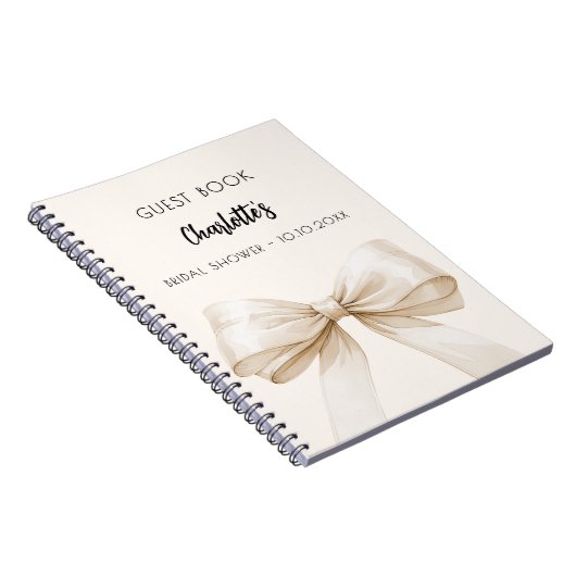 Gastboek Vrijgezellenfeest boog crème beige Notitieboek (Rechterzijde)