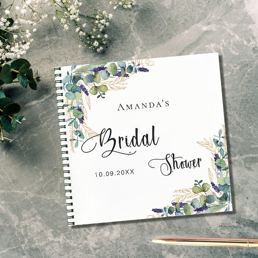 Gastboek vrijgezellenfeest eucalyptusgrienery notitieboek