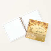 Gastboek vrijgezellenfeest goudglitter notitieboek (Binnen)