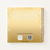 Gastboek Vrijgezellenfeest goudglitter Notitieboek (Achterkant)