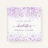 Gastboek vrijgezellenfeest lavendel wit notitieboek (Voorkant)