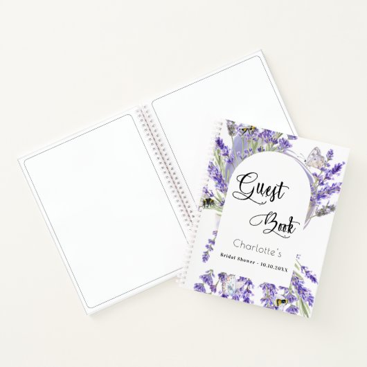 Gastboek vrijgezellenfeest lavender violet meel notitieboek (Binnen)
