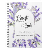 Gastboek vrijgezellenfeest lavender violet meel notitieboek (Voorkant)