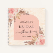 Gastboek vrijgezellenfeest pampas roos goud notitieboek (Voorkant)