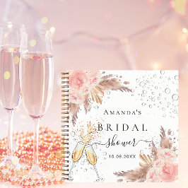 Gastboek Vrijgezellenfeest pampas roos goudbuik Notitieboek