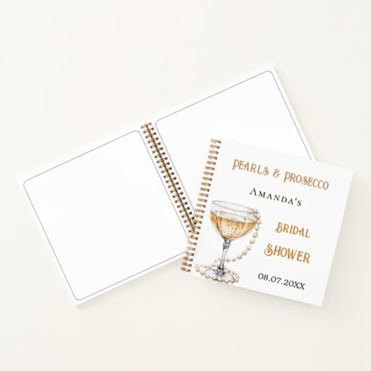 Gastboek vrijgezellenfeest parel prosecco notitieboek (Binnen)
