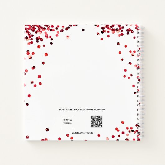 Gastboek vrijgezellenfeest rood wit jurkje notitieboek (Achterkant)