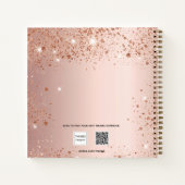 Gastboek vrijgezellenfeest roos goud notitieboek (Achterkant)