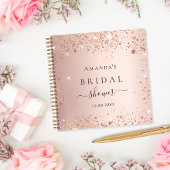 Gastboek vrijgezellenfeest roos gouden sprankeling notitieboek