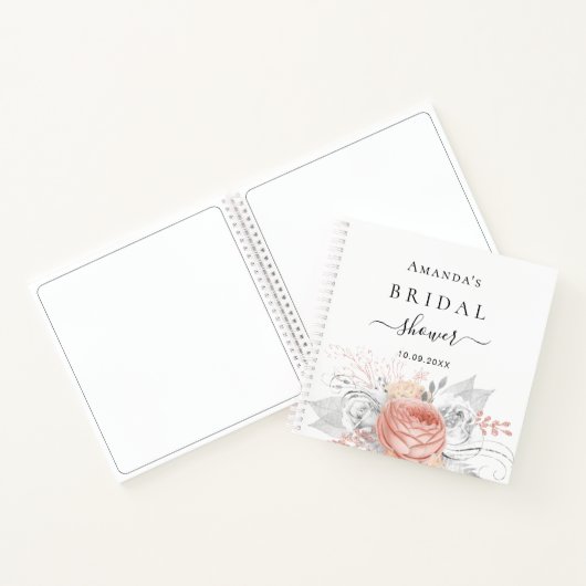 Gastboek vrijgezellenfeest roos goudflorzilver notitieboek (Binnen)