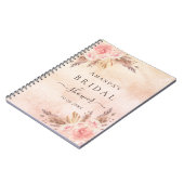 Gastboek Vrijgezellenfeest roze bloemen rozen pamp Notitieboek (Linkerzijde)