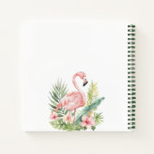 Gastboek vrijgezellenfeest roze flamingo notitieboek (Achterkant)