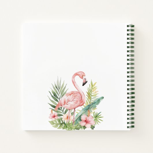 Gastboek vrijgezellenfeest roze flamingo notitieboek (Achterkant)