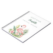 Gastboek vrijgezellenfeest roze flamingo notitieboek (Linkerzijde)