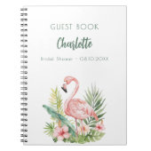 Gastboek vrijgezellenfeest roze flamingo notitieboek (Voorkant)