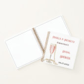 Gastboek vrijgezellenfeest roze parels prosecco notitieboek (Binnen)