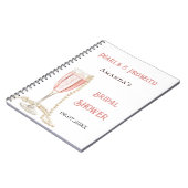 Gastboek vrijgezellenfeest roze parels prosecco notitieboek (Linkerzijde)