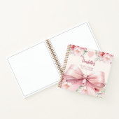 Gastboek Vrijgezellenfeest roze strik bloemen Notitieboek (Binnen)