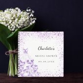 Gastboek Vrijgezellenfeest violet jurk glitter Notitieboek