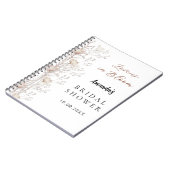 Gastboek vrijgezellenfeest wilde bloemen beige crè notitieboek (Linkerzijde)