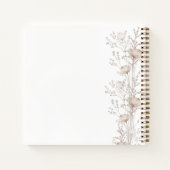 Gastboek vrijgezellenfeest wilde bloemen beige crè notitieboek (Achterkant)