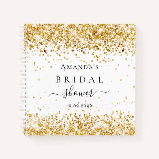 Gastboek vrijgezellenfeest witgoud notitieboek (Voorkant)