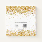 Gastboek vrijgezellenfeest witgoud notitieboek (Achterkant)