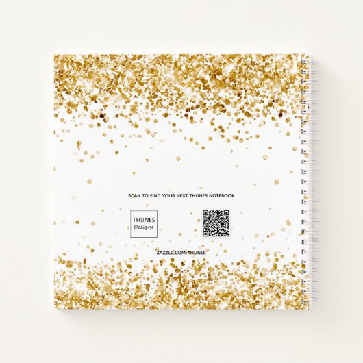 Gastboek vrijgezellenfeest witgoud notitieboek (Achterkant)