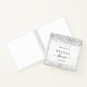 Gastboek vrijgezellenfeest witte zilverglitter notitieboek (Binnen)