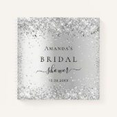 Gastboek vrijgezellenfeest zilverglitter notitieboek (Voorkant)