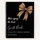 Gastboek vrijgezellenfeest zwarte luipaard boog kn notitieboek (Voorkant)