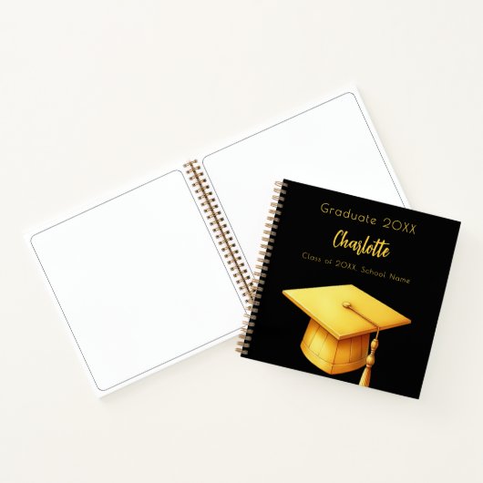 Gastboek zwart goud afstudeerfeest notitieboek (Binnen)